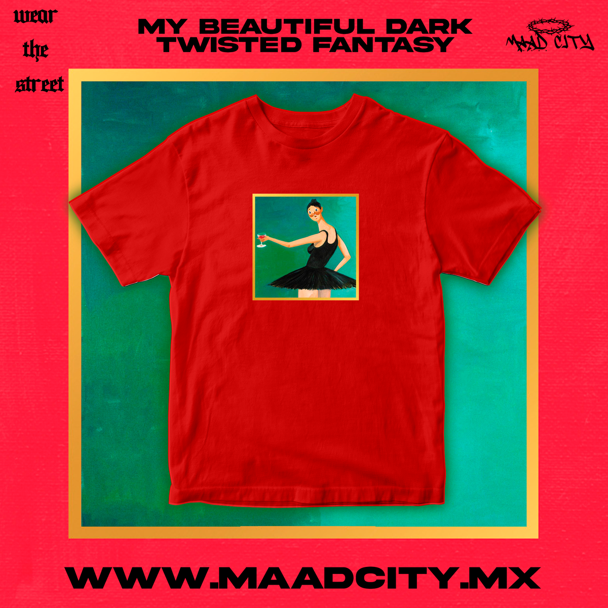 My Beautiful Dark Twisted Fantasy - Kanye West T-Shirt (Ballerina)
