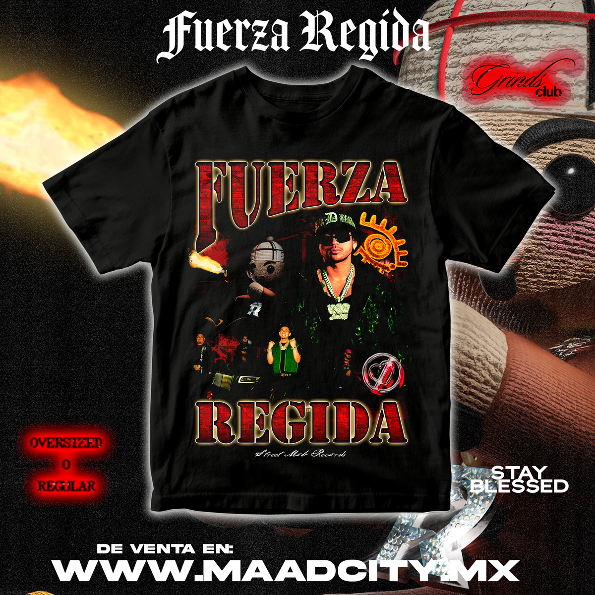 FUERZA REGIDA - Playera