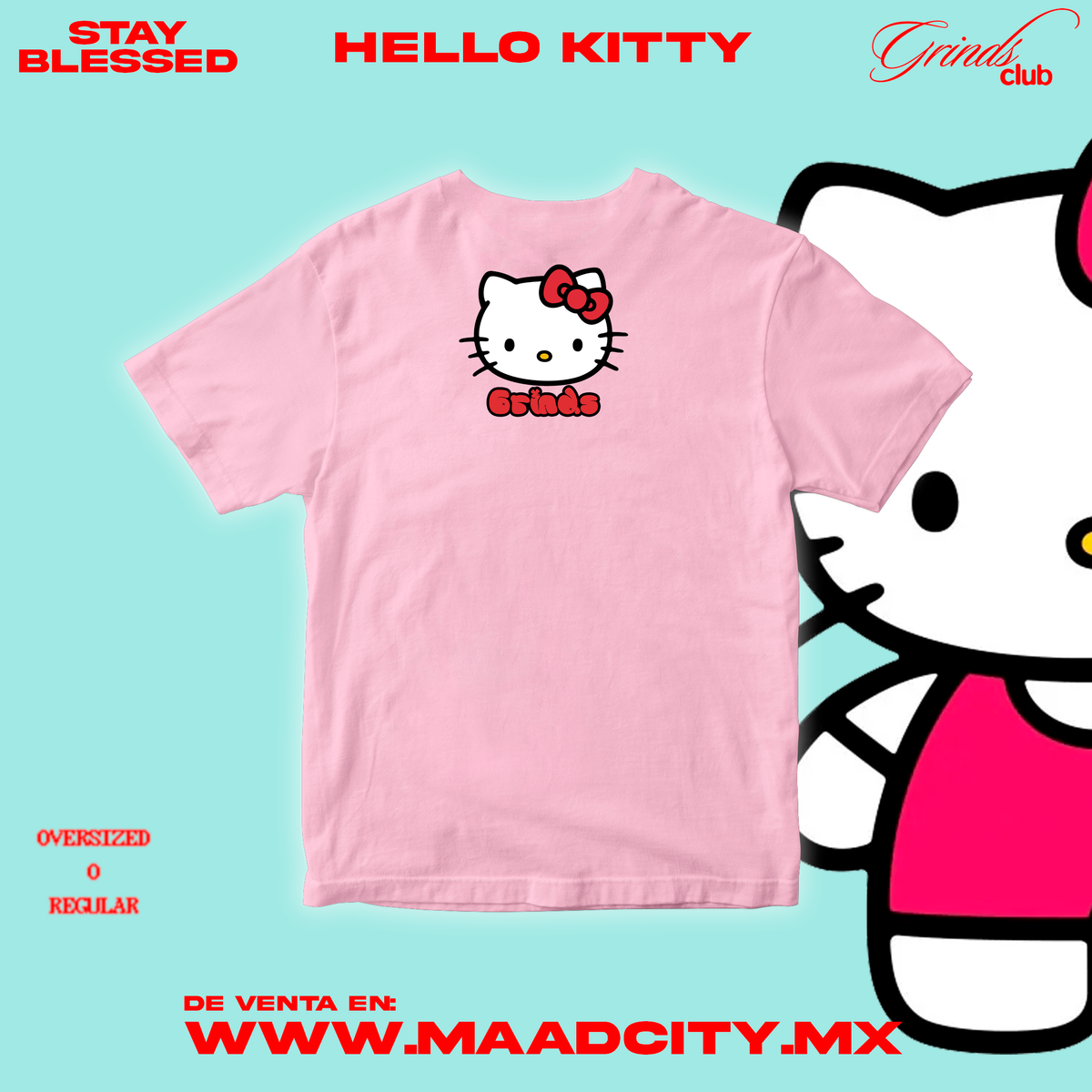 HELLO KITTY - PLAYERA xGRINDS